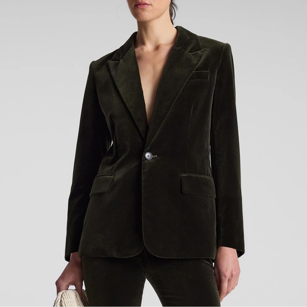 ALC Dark Green Velvet Blazer NWT (Mossy)